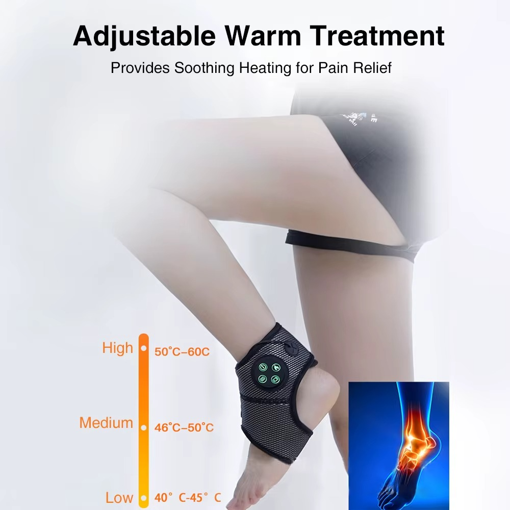 Smart Ankle Massage Brace with Heat & Vibration